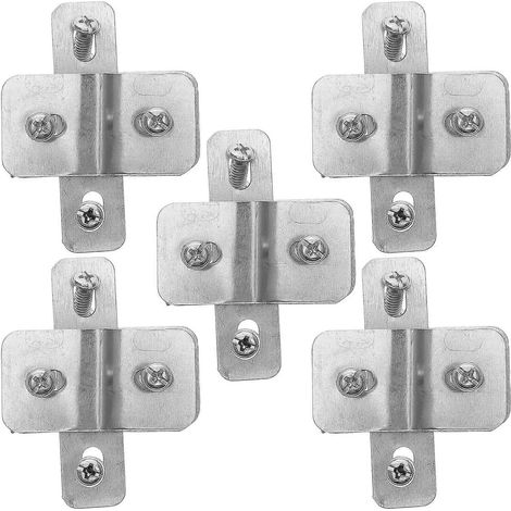 Adaptateur de plaque de fixation pour panier de vélo, base de fixation, porte-bagages, usage quotidien, argenté, 6,60 x 5,20 x 1,70 cm, lot de 5 (1/5)