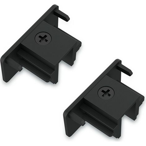 Tapa final easylink, negra, 2 uds