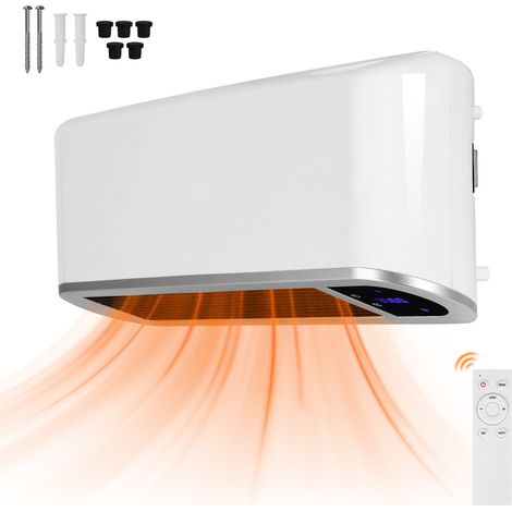 Jiubiaz Radiador con ventilador de pared - Mando a distancia - Blanco - Con detección de ventana abierta - WLAN (1/5)