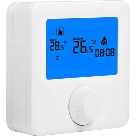 Thermostat de Chauffage sans fil, Contrôleur de Température Numérique LCD RF pour Chaudière Murale et Température Confortable