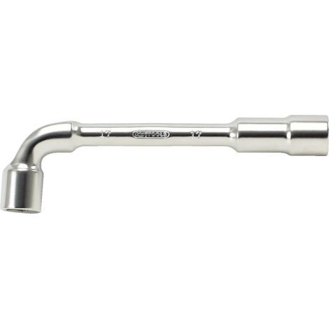 1 - Clé à pipe - Clé débouchée - 6 pans - Chrome vanadium - Pour serrage fort et accès difficiles - Finition chromée - 15 mm (1/4)
