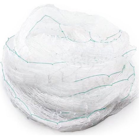 Rete di protezione per uccelli e piccioni, ideale per pollai e giardini, 5 x 5 m, maglia 2,5 cm, adatta per voliere e orti.