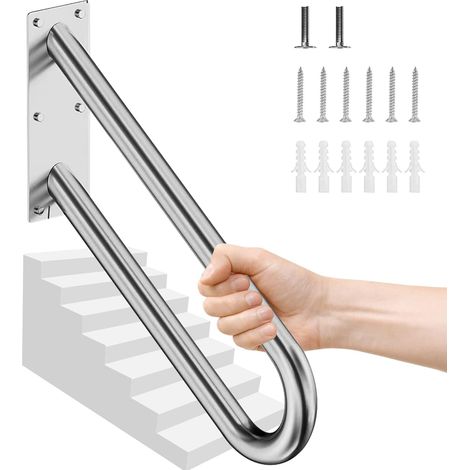 U Rampes Main Courante pour Escalier, Mains Courantes pour Escaliers Extérieurs à Fixation Murale, Rampe pour Marches Extérieures, Rampe Escalier pour Jardin, Garage, Marches D'entrée de Porche (1/5)