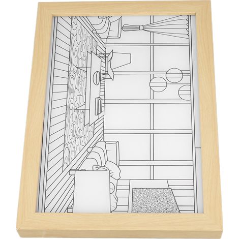 Dekorative LED-Malereileuchte, USB-betrieben, japanischer Anime-Stil, modernes Küstenflair, simuliert Sonnenlicht, Zeichen-Nachtlampe für Schlafzimmer, Wohnzimmer, Büro (1/5)