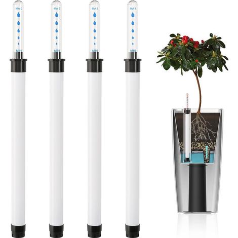 Lot de 4 Indicateur niveau eau, Plastique robuste, Flotteur visible, Pour pots culture, Jardinières (1/5)