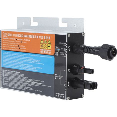 Onduleur solaire micro-onduleur 600 W raccordé au réseau, à onde sinusoïdale, avec protection contre les surintensités et îlotage, 220 V CA (1/5)