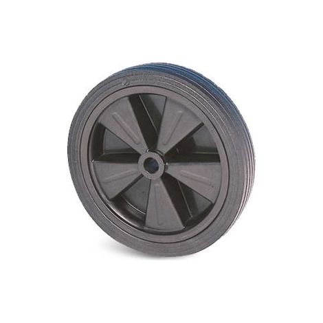 Roue pleine pour chariot Ø 300mm – Largeur 55mm – Alésage lisse 20mm – Charge max 120kg – Caoutchouc pour fonctionnement silencieux