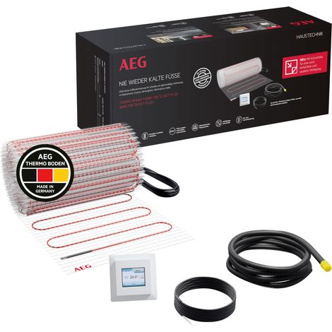 AEG Haustechnik 205817 Riscaldamento Elettrico Termico a Pavimento Turbo Set, Bianco, 1,5 m²