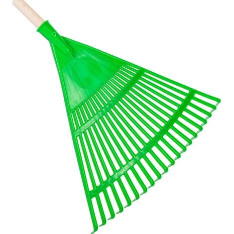 Balai rateau de jardin en polypropyle'ne triangulaire largeur 45 cm mode'le renforce' adapte' au ramassage des feuilles
