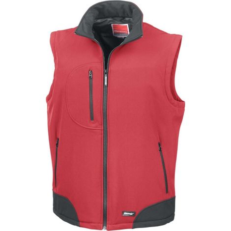 Gilet sans manches de travail softshell Result Rouge L