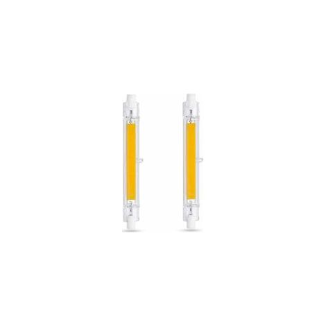Lot de 2 ampoules LED R7S 118 mm 10W, blanc chaud 3000K, 1000 lm, non dimmable –