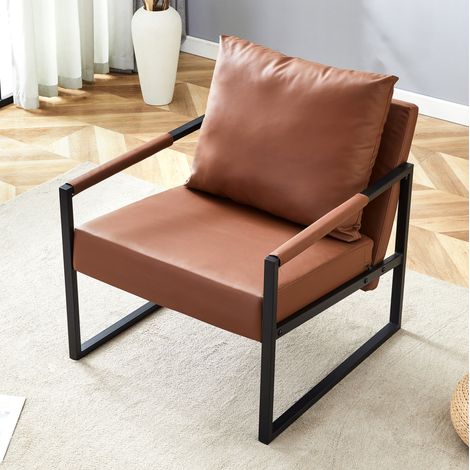 Sillón relax de PU con reposabrazos y metal OKMYHOME (1/5)