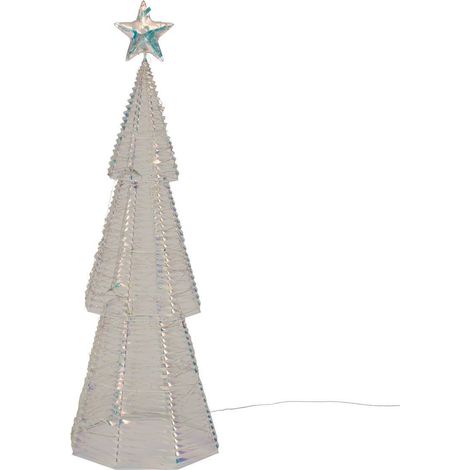 Forme irisée sapin ruban lumineux 960 LED H.152cm - Feeric lights & christmas (1/5)