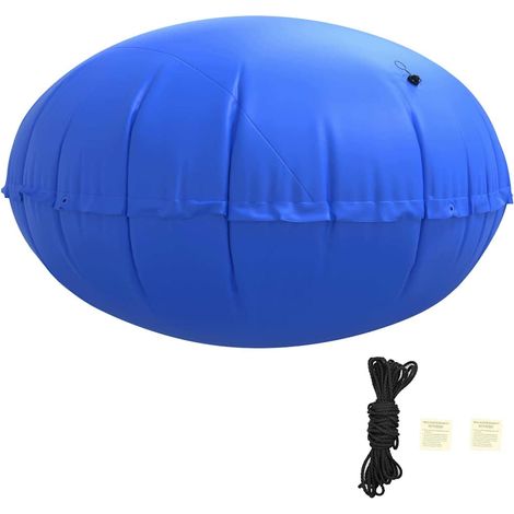 Winter Pool Pillow Blue Ø 220 x 140 cm PVC vidaXL