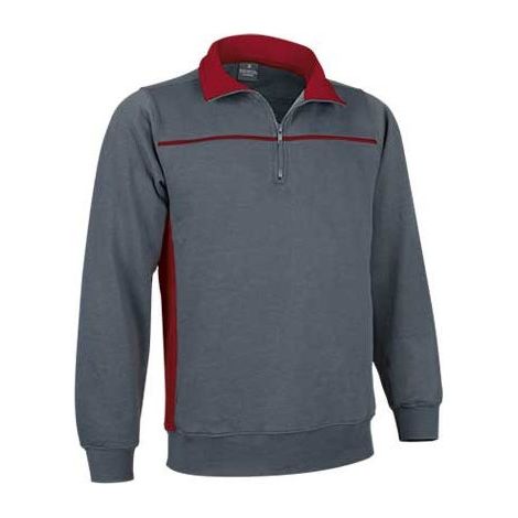 Sudadera con bandas en pecho y laterales Thunder L Gris / Rojo