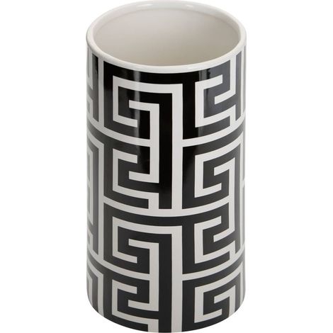 Vaso reso 12x12x26cm bianco e nero - Atmosphera créateur d'intérieur (1/2)