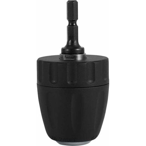 Chuck, 0.8-10mm 3/8"-24unf Keyless Drill Chuck with 1/4" Hex Socket Holder Drill Accessories (1/4)