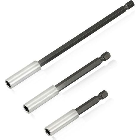 Tige d'Extension Magnétique pour Foret Electrique Support d'Extension de Foret de 1/4 Hexagone Longeur 75/100/150mm