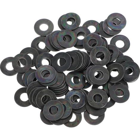 100 Pièces Rondelle Plate Antirouille en Fer, Diamètre Intérieur (1/5)