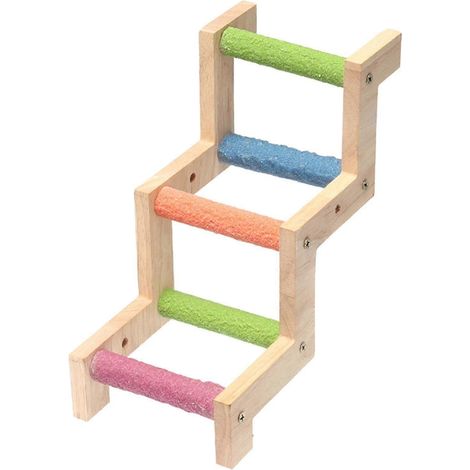 Vogelleiterbrücke, Kletterleiter, Kletterspielständer für Wellensittiche, Sittiche und kleine bis mittelgroße Papageien-S