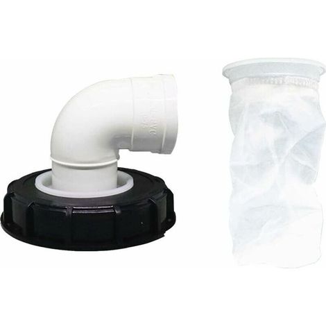 90°Filtre à Couvercle IBC, Filtre à Eau de Pluie en Nylon 163 mm, Lavable avec Couvercle pour réservoir d'eau de Pluie IBC DN 150 (1/5)