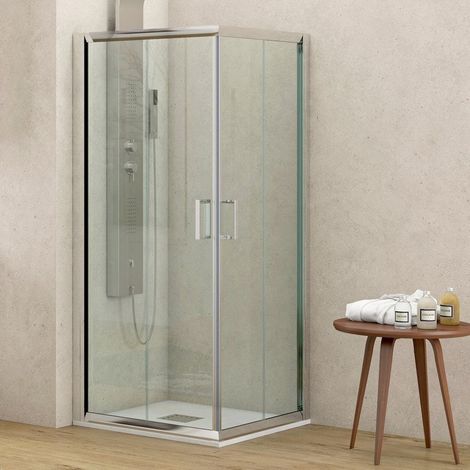 Box doccia angolo 90x90 altezza 170cm trasparente K410 kamalu