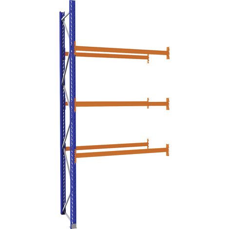 eurokraft pro, Rayonnage à palettes en acier, bleu/orange, h x