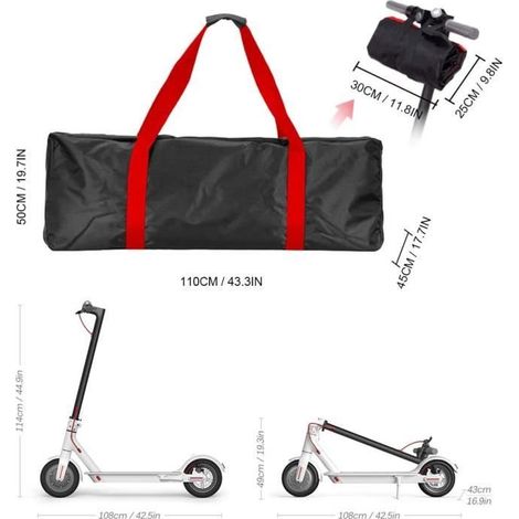 Sac de transport étanche 110x45x50cm pour Scooter électrique Xiaomi M365 et Ninebot ES1 ES2 (1/4)