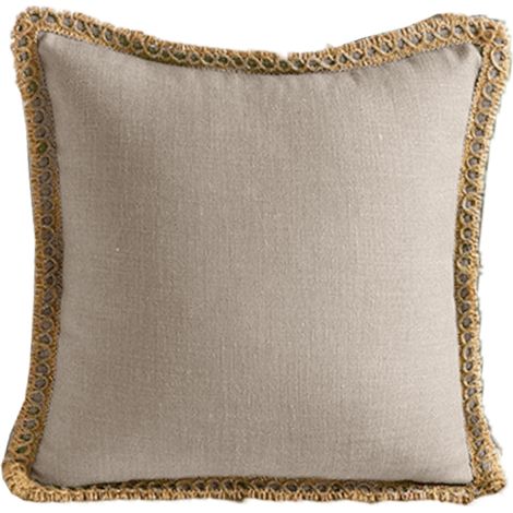 Taie d'oreiller décorative de ferme, 1 pièce, bordure en toile de jute et lin, coussin d'extérieur personnalisé, 45,7 x 45,7 cm