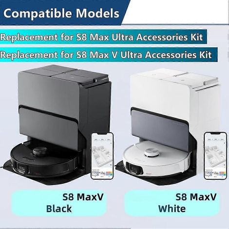 Accessori per l'aspirapolvere robot Roborock S8 MaxV Ultra: kit di pulizia, sacchetto per l'aspirapolvere, spazzola laterale e filtro di ricambio. (1/5)