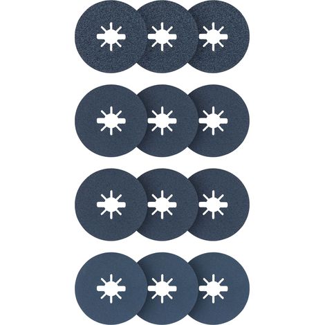 Bosch PRO R574 X-Lock Fibre Disc 125 mm G36 x 3 G60 x 3 G80 x 3 G120 x 3 12 pcs (1/5)