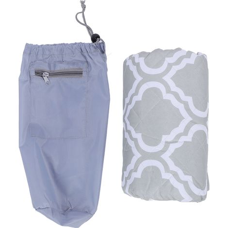 Couverture de pique-nique extra large d'extérieur (191 x 150 cm), pliable, idéale pour la plage, le camping, la randonnée et les pelouses (gris). (1/5)