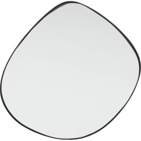 Miroir Göteborg, Noir/Miroir, Acier, Forme Organique, Miroir Mural, Deco Intérieur, Decoration Chambre, Salon, Couloir, 71x72x2 cm (H/L/P) (1/5)