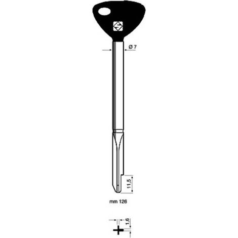5 x SILCA XY10P CHIAVE CROCE TESTA PLASTICA