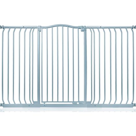 Safetots Extra Tall Curved Top Safety Gate, 152cm - 161cm, Matt Grey, Extra Tall 100cm in Height, Pressure Fit Stair Gate (1/5)