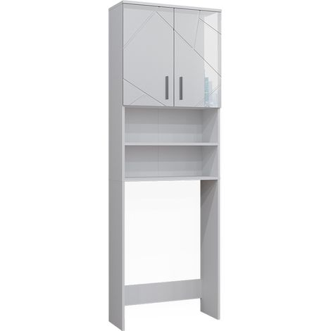 Waschmaschinenschrank Irma, Weiß, 64 x 190.5 cm, Vicco (1/5)
