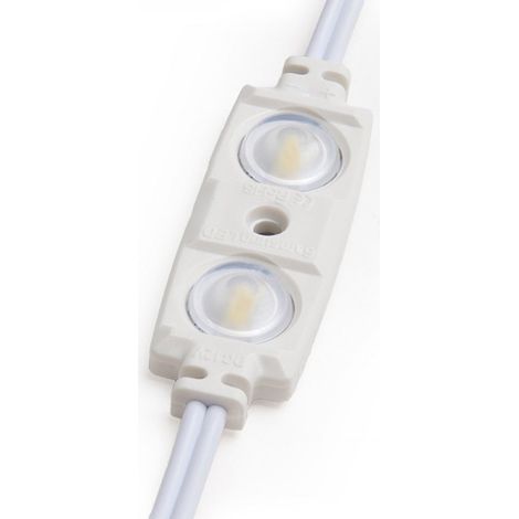 Módulo 1.2W 70Lm 6000ºK 2 LEDs PRO 5630 Inyectado IP67 Óptica 50.000H [RA-BL-5630W02-LENS-R-CW]