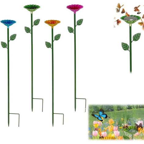 Piatto per l'alimentazione delle farfalle in 4 pezzi, stazione di alimentazione per farfalle, abbeveratoio per api a forma di fiore, ecologico per api e farfalle, giardino (1/5)