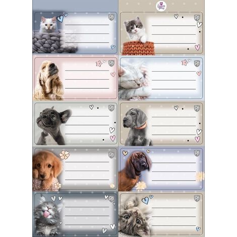 Carnet d'autocollants pour animaux mignons