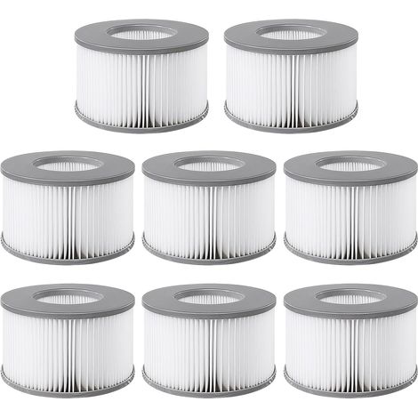 Satz mit 8 Filtern für aufblasbare MSPA-Spas. Durchmesser 107 cm – 8 Ersatzfilter für aufblasbare MSPA-Spas. (1/4)