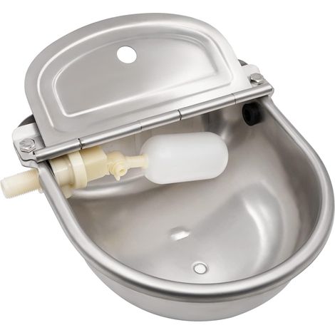 Abreuvoir Chevaux Automatique en Acier Inoxydable 27x25x12cm