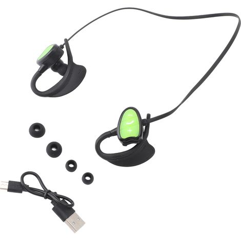 Écouteurs de natation Bluetooth sans fil étanche IPX8 avec commande vocale intelligente réduction de bruit pour surf plongée vert (1/5)