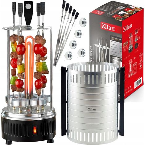 Grill Elettrico Verticale Zilan ZLN5565 Argento 900W