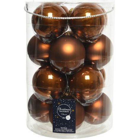 Boules de Noël en verre à suspendre 8 cm Cannelle. 16 sept.