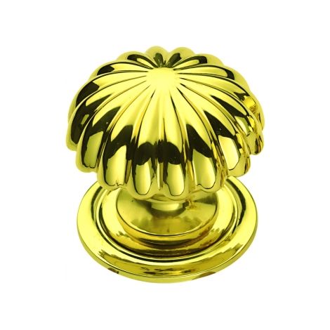Ouvre&Déco – Pommeau de tirage Marguerite – Laiton poli – Largeur 80mm – Hauteur 85mm – Vis traversantes incluses (1/2)