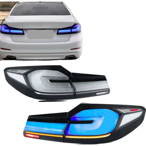 Conjunto de luz trasera, material PC y ABS, peso 7 kg, potencia 35 W, voltaje 12 V, intermitente secuencial. (1/5)