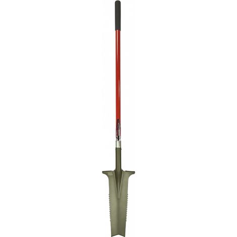Venteo – Bêche de drainage XL RootSlayer – Lame dentée en acier carbone renforcé – Pointe profilée pour sols compacts – Manche ergonomique