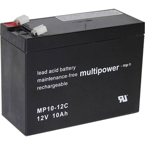 Batteria al piombo Multipower 12 V 10 Ah nera