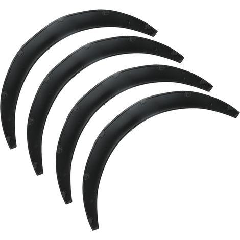 4 protections d'ailes de roue flexibles en PP élargies décoratives moustaches universelles pour voiture 110mm 4,3in lot de 4 (1/5)