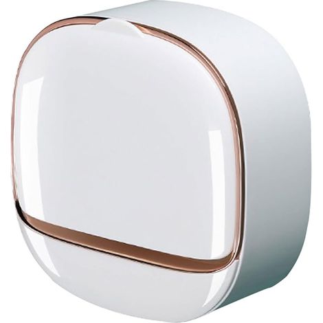 Porte-savons Mural Salle de Bain, Boîte à Savon Douche avec Couvercle Rabattable Range Savon Douche étanche, Auto-drainant Porte-Savon Nordique Plateau Économiseur pour Salle de Bain Cuisine (1/5)
